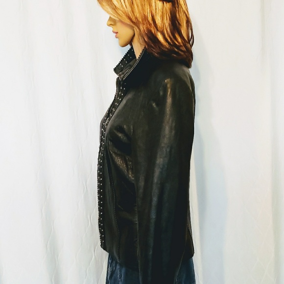 Double D Ranch Texas black Leather Jacket Small - Picture 7 of 8